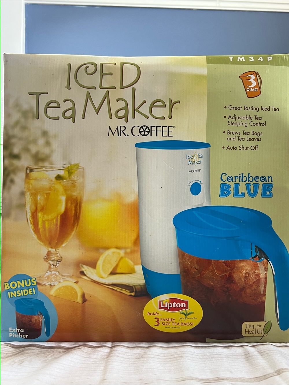 NEW! Mr. Coffee Iced Tea Maker - Caribbean Blue